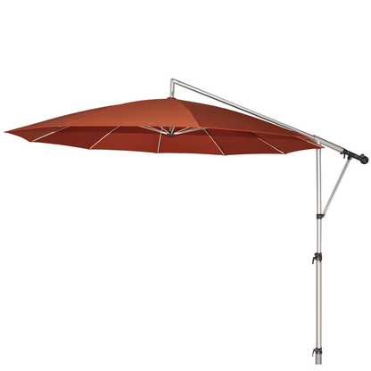 May Mezzo Sonnenschirm, Freiarmschirm, Ampelschirm - Rund | ∅ 330 cm | Stoffart Poly | Volant optional | viele Farben - Efeuria, die Gartenhecken aus Efeu