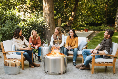 Solo Stove Yukon 2.0 + Standfuß, Feuerstelle, Feuerschale für Terrasse, Feuertonne - Efeuria, die Gartenhecken aus Efeu